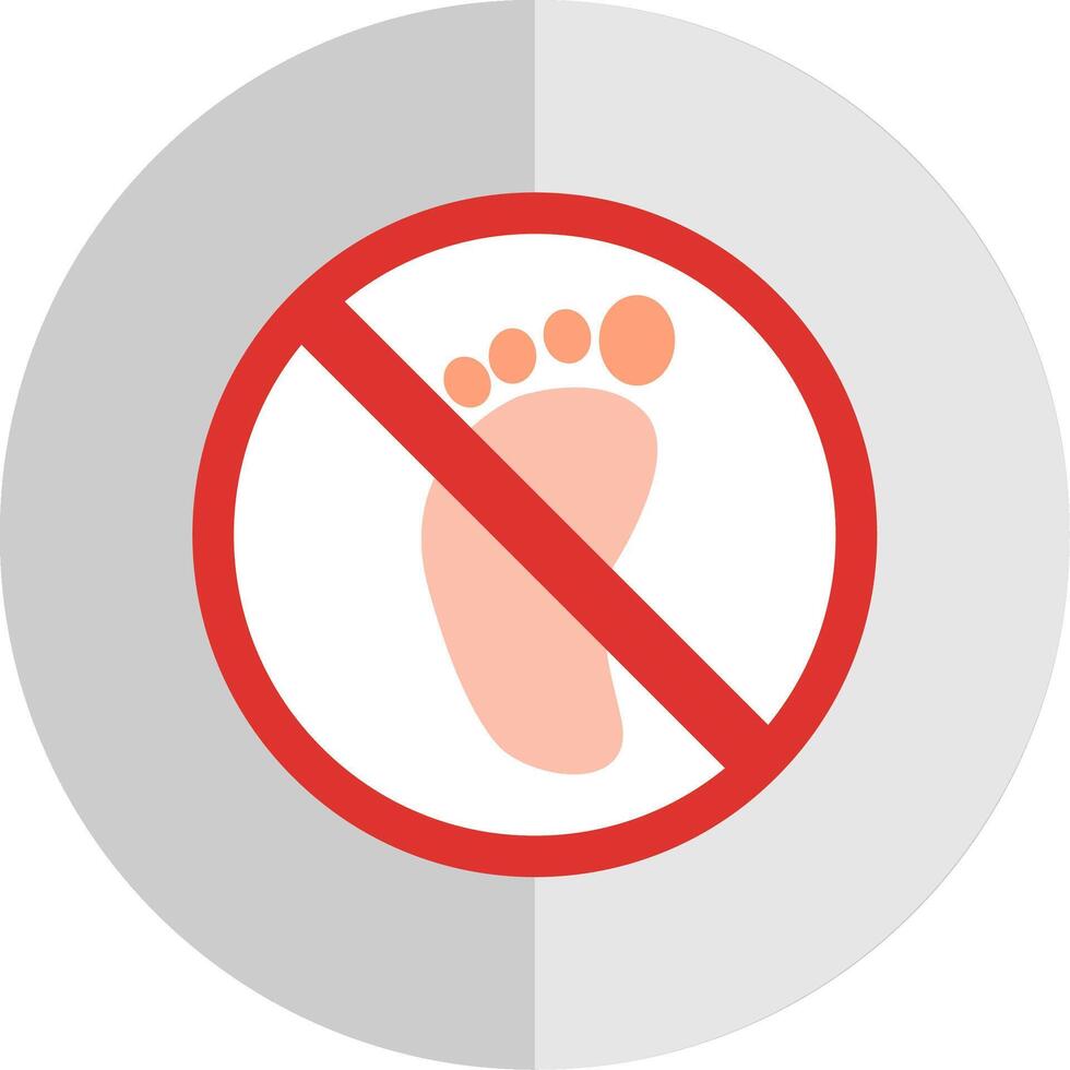 Prohibited Sign Flat Scale Icon Design vector