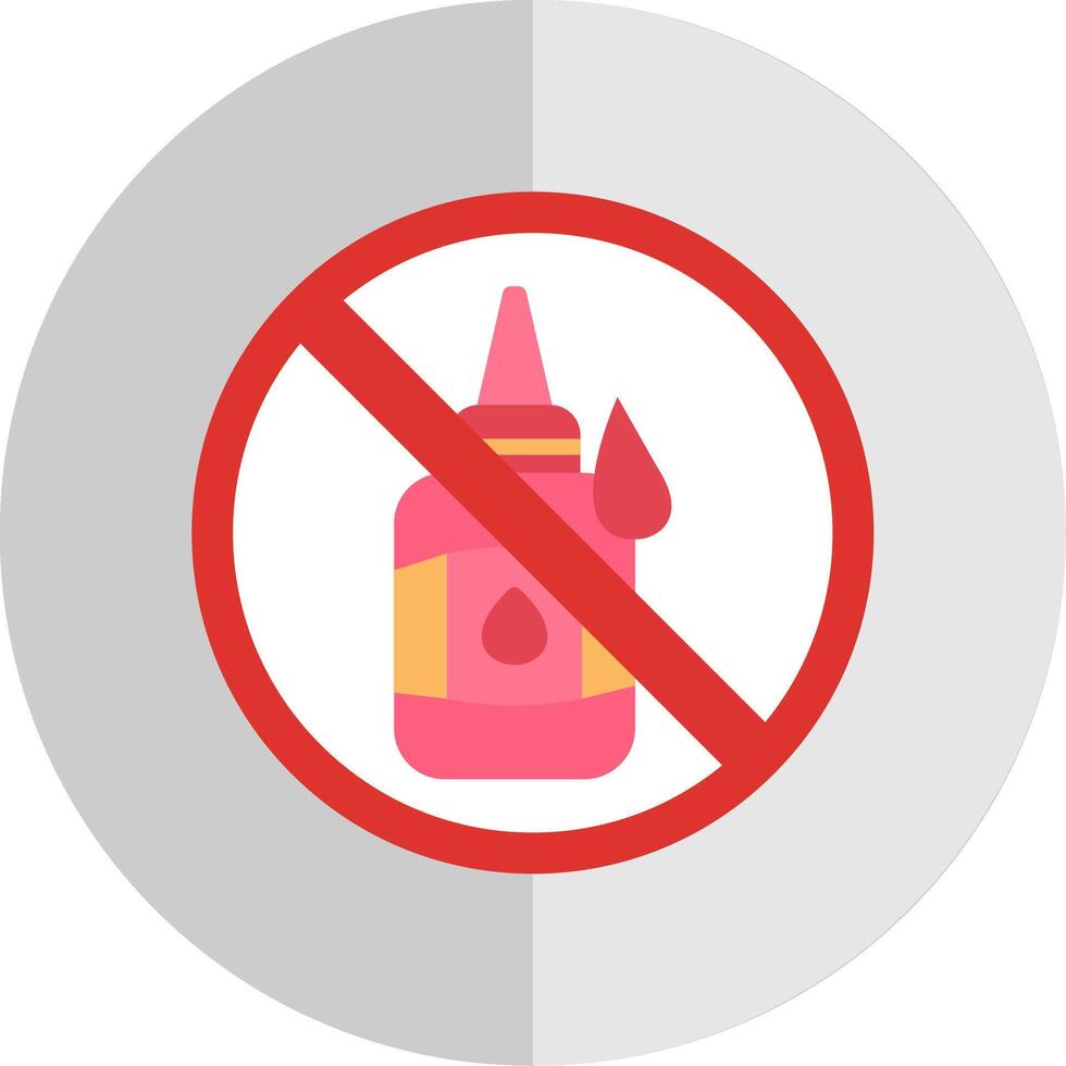Prohibited Sign Flat Scale Icon Design vector