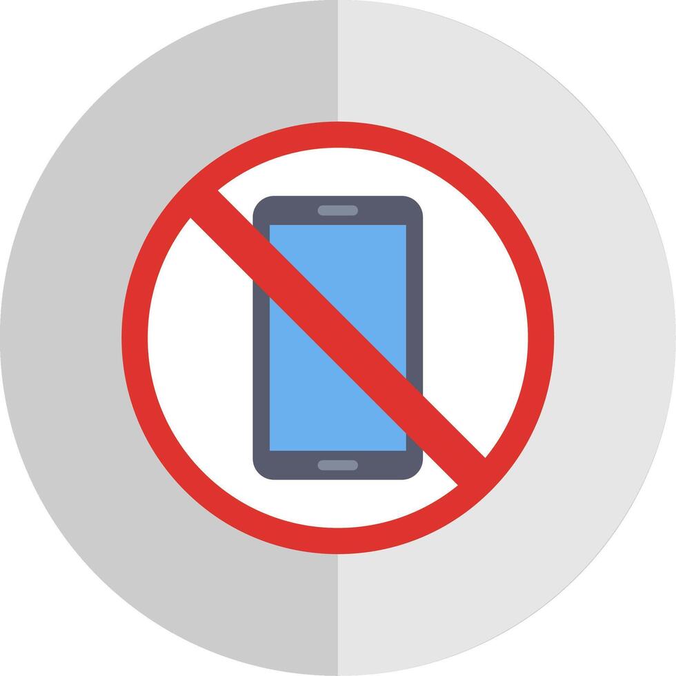 Prohibited Sign Flat Scale Icon Design vector