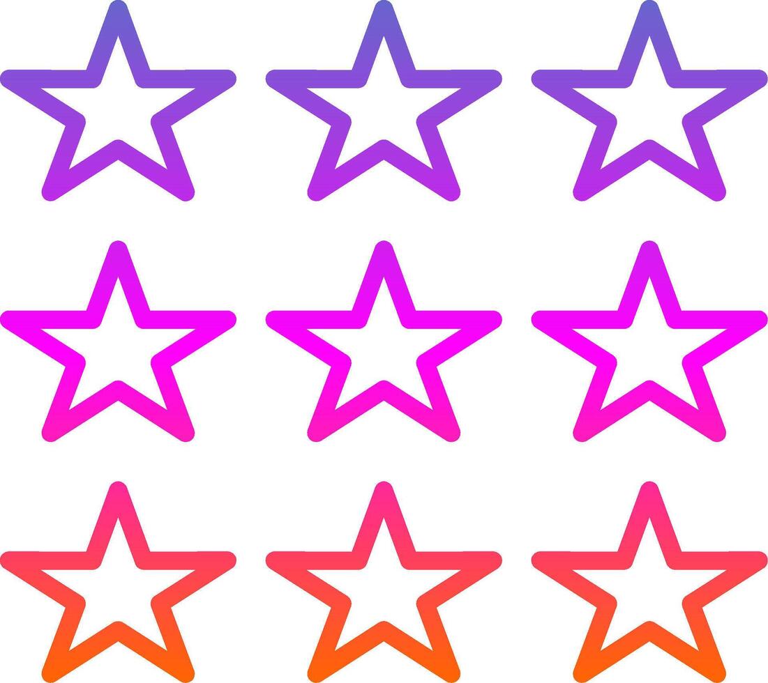 Stars Line Gradient Icon Design vector