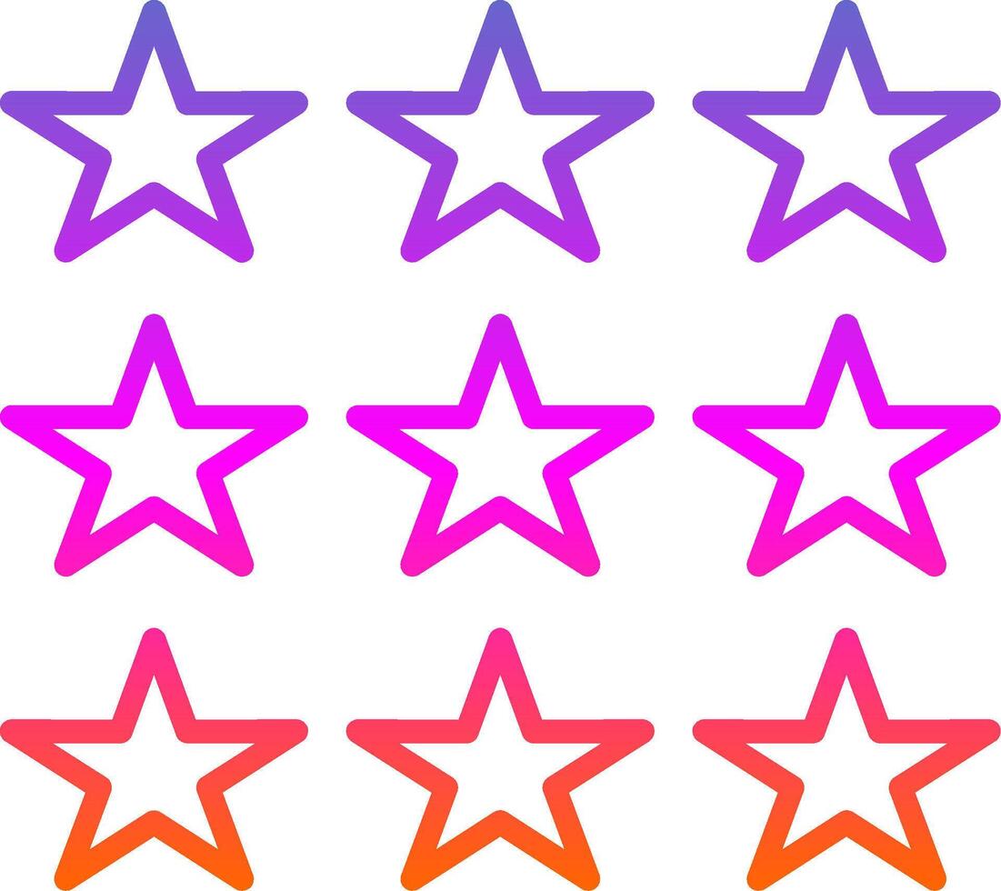 Stars Line Gradient Icon Design vector