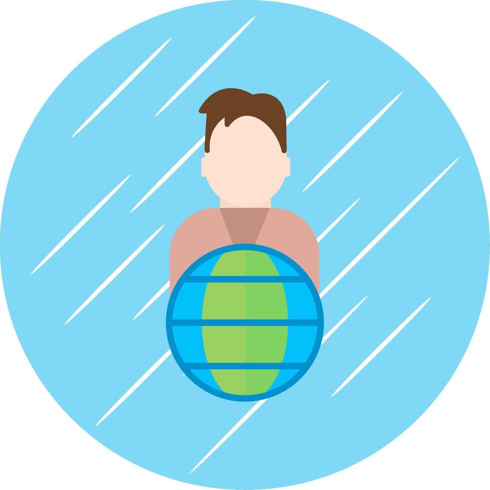 Global Leader Flat Circle Icon Design vector