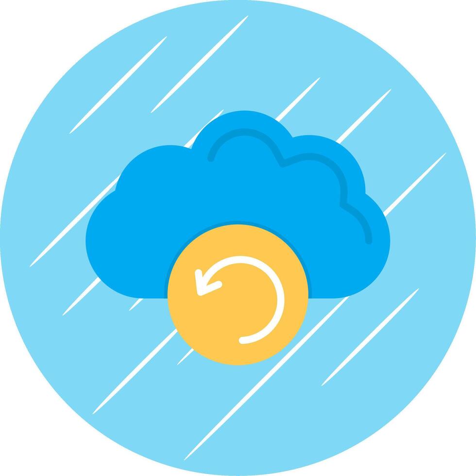 Backup Flat Circle Icon Design vector