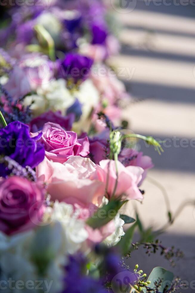 Wedding Aisle flowers photo