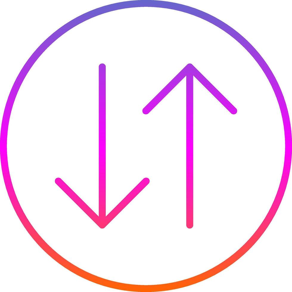 flechas línea degradado icono diseño vector