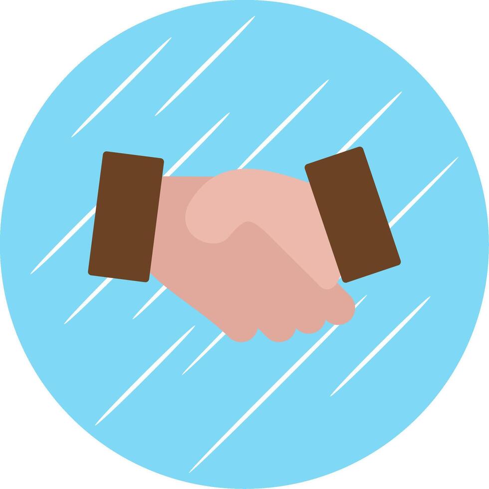 Hand Shake Flat Circle Icon Design vector