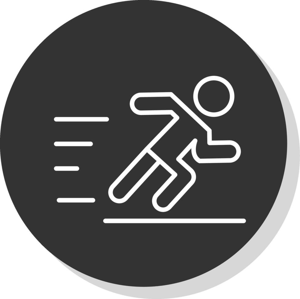 Jogging Line Shadow Circle Icon Design vector
