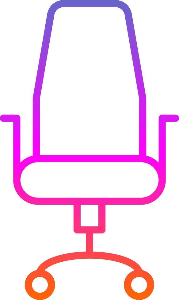 Chair Line Gradient Icon Design vector