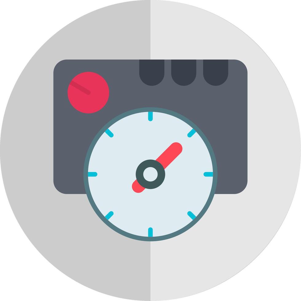 Thermostat Flat Scale Icon Design vector