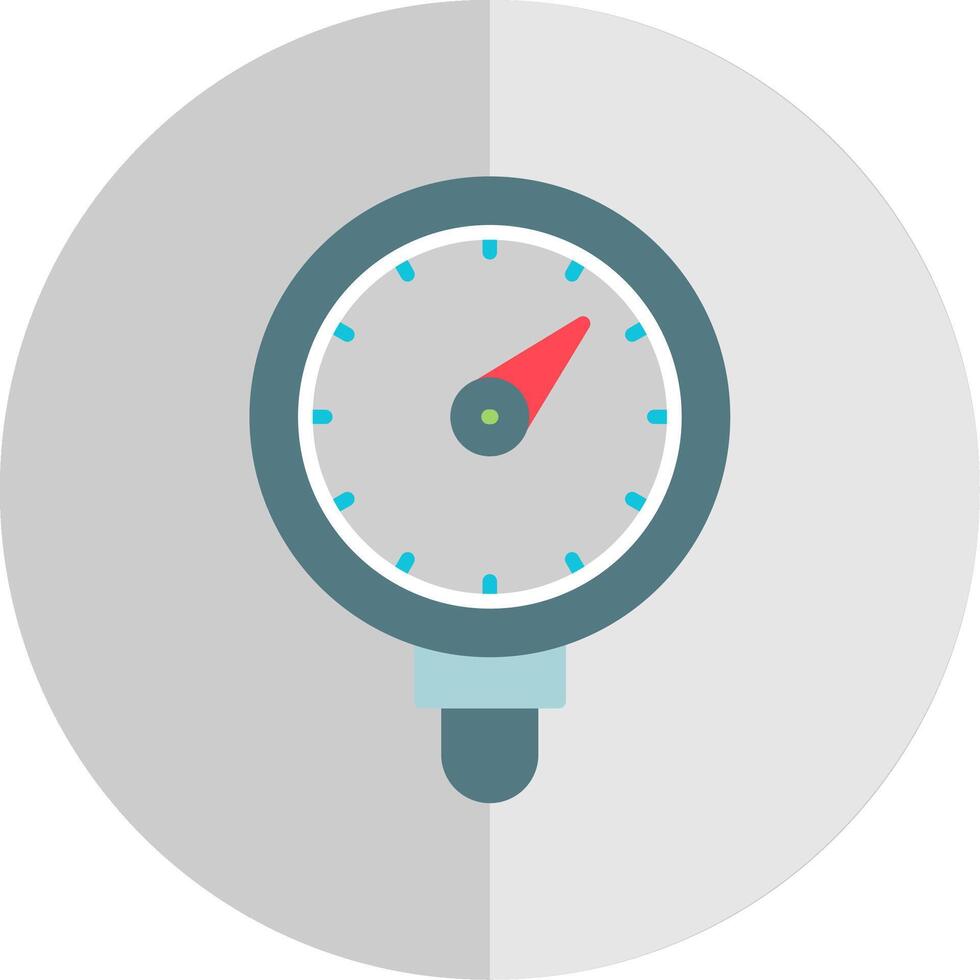 Pressure Gauge Flat Scale Icon Design vector