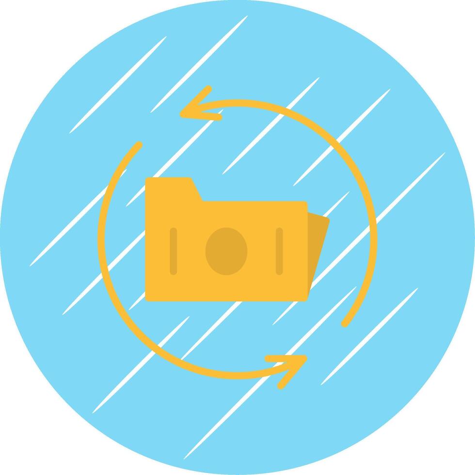 Data Backup Flat Circle Icon Design vector