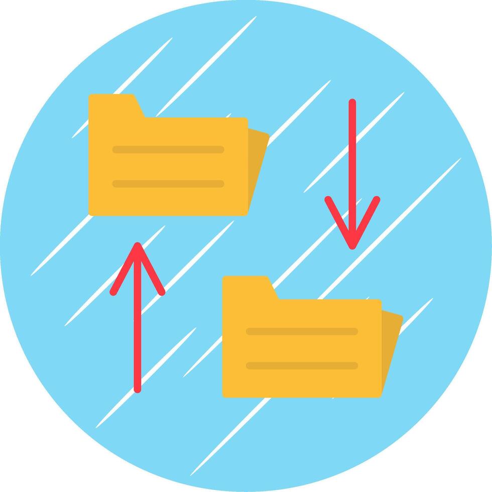 File Sharing Flat Circle Icon Design vector