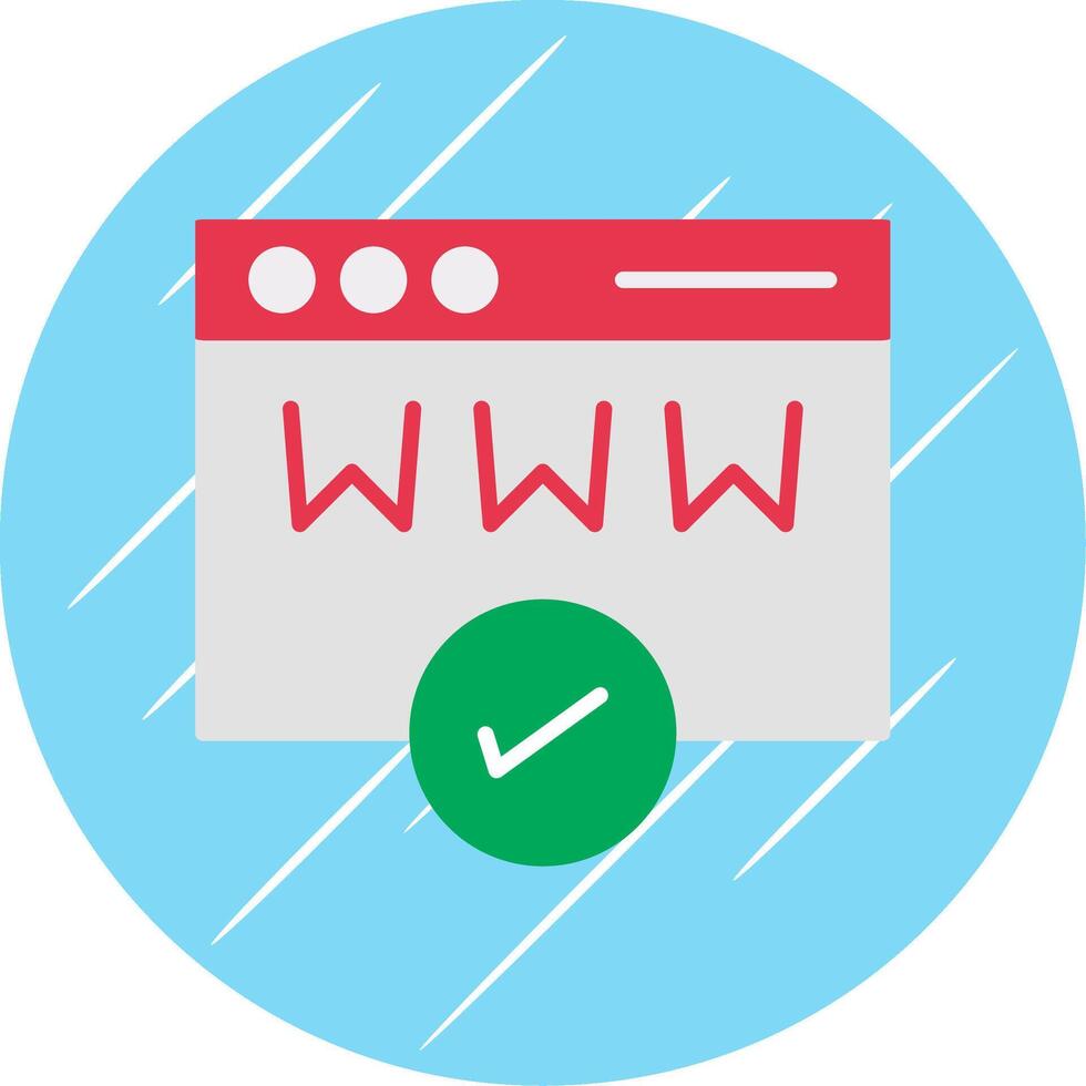 Domain Registration Flat Circle Icon Design vector