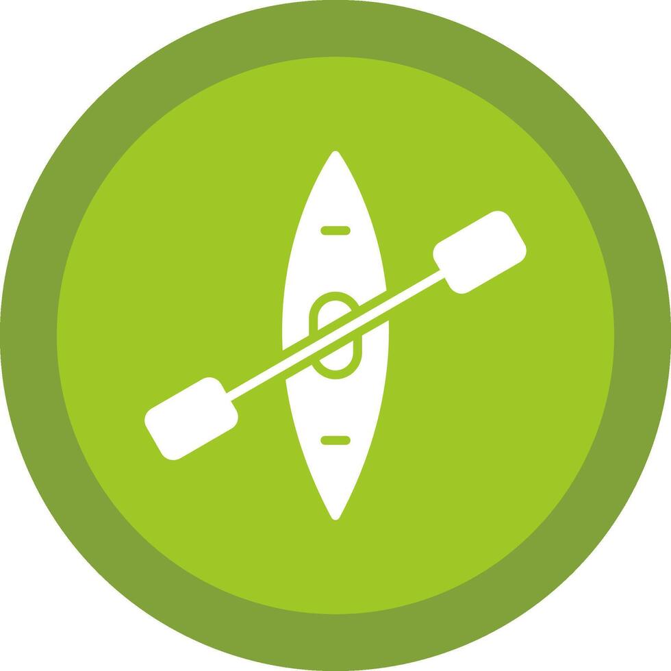Canoe Line Shadow Circle Icon Design vector