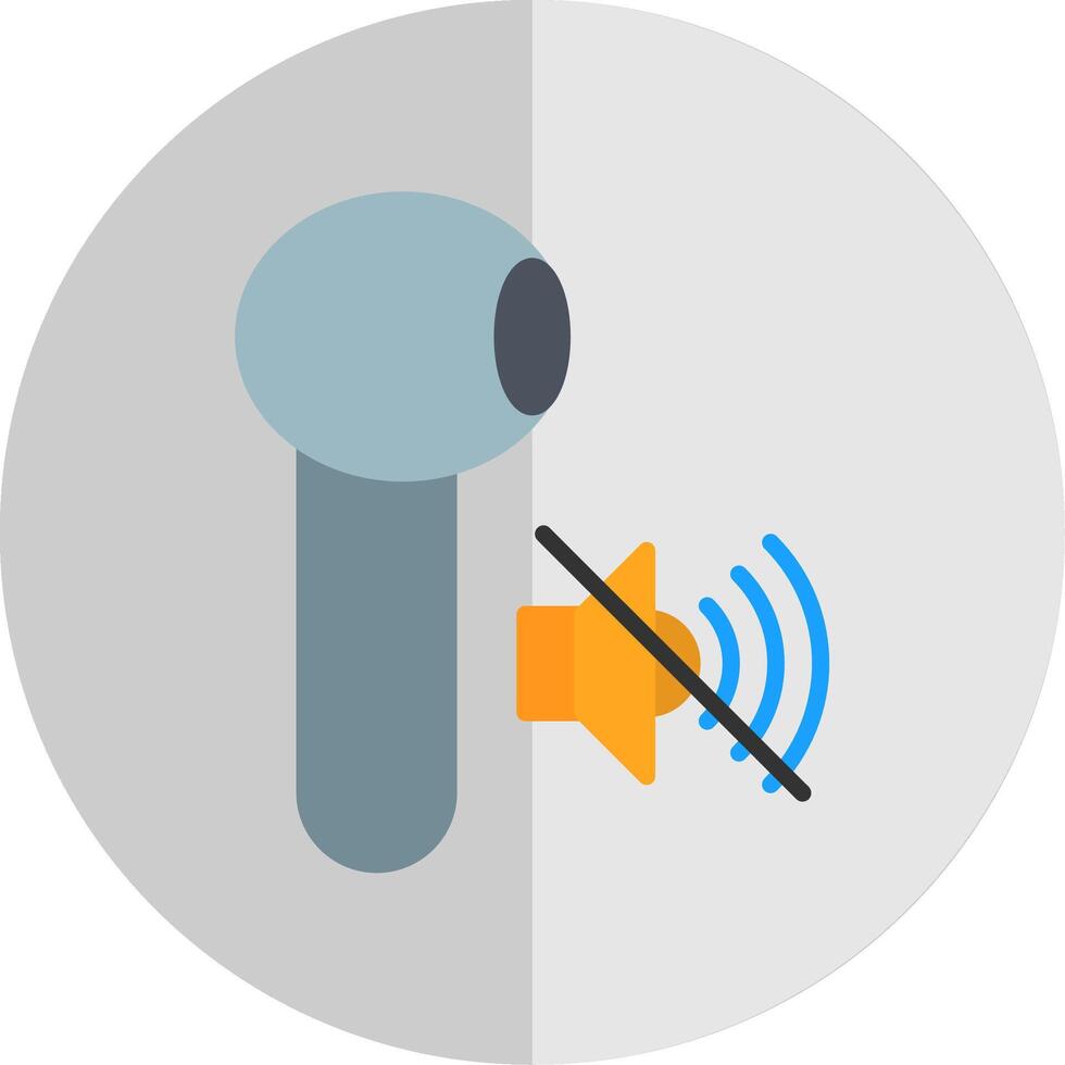 Earbuds Flat Scale Icon Design vector