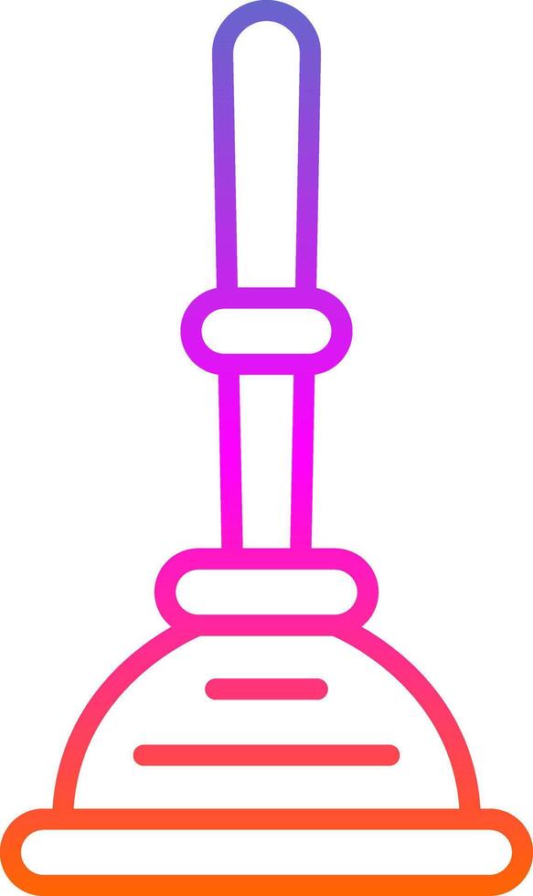 Plunger Line Gradient Icon Design vector