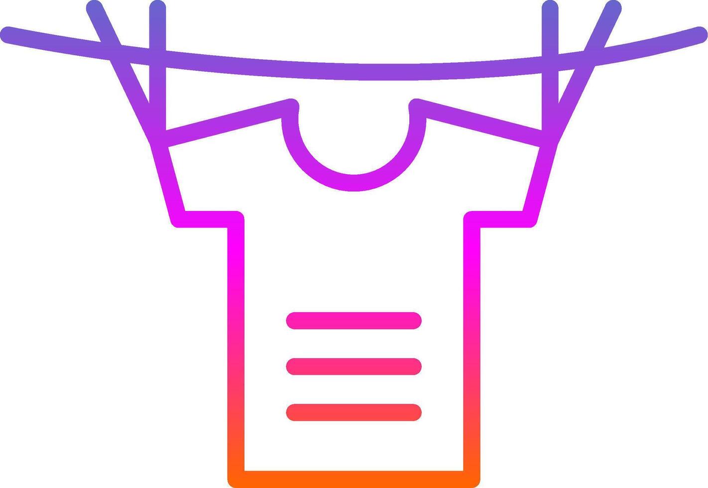 camisa línea degradado icono diseño vector