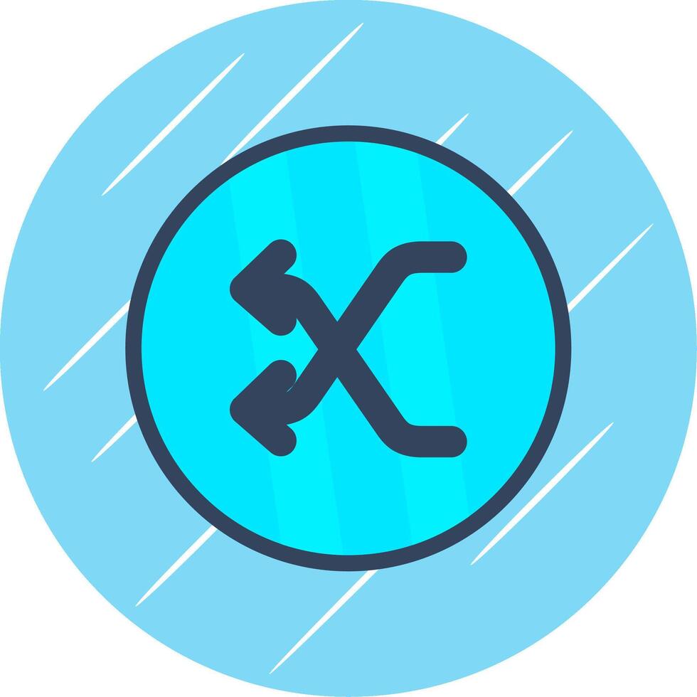 Shuffle Flat Circle Icon Design vector