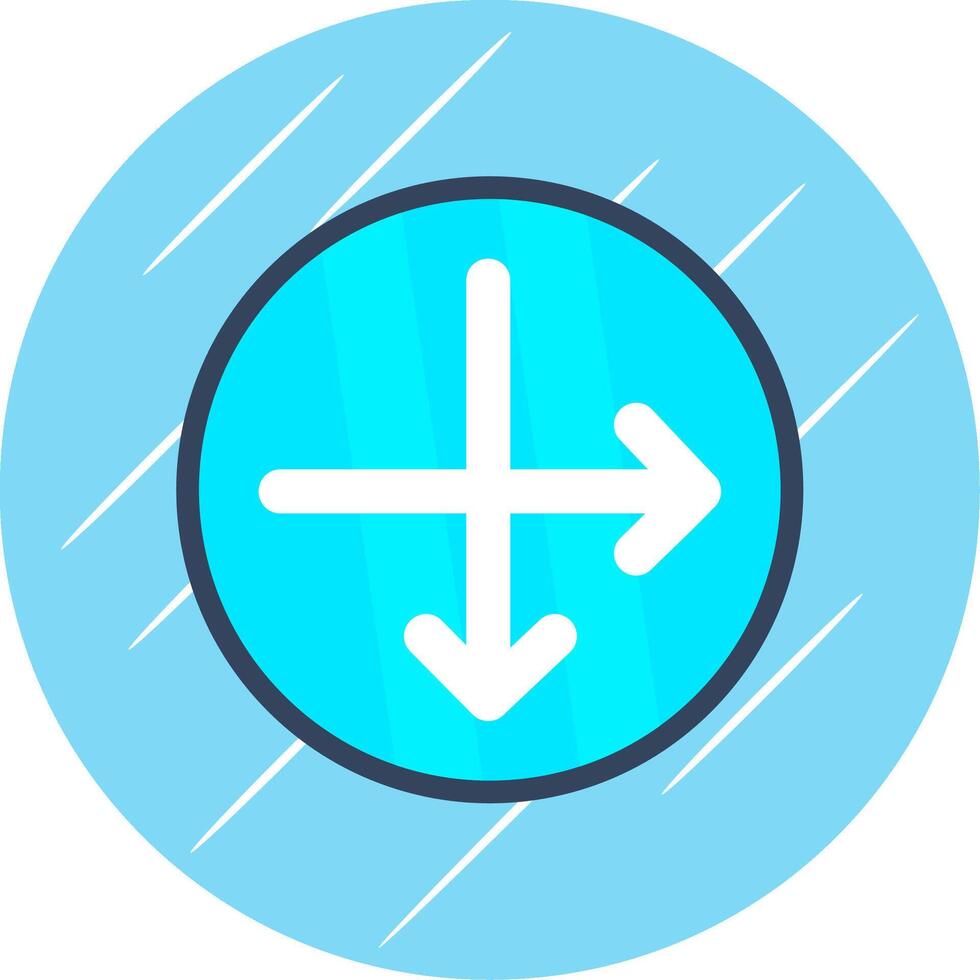 Intersect Flat Circle Icon Design vector