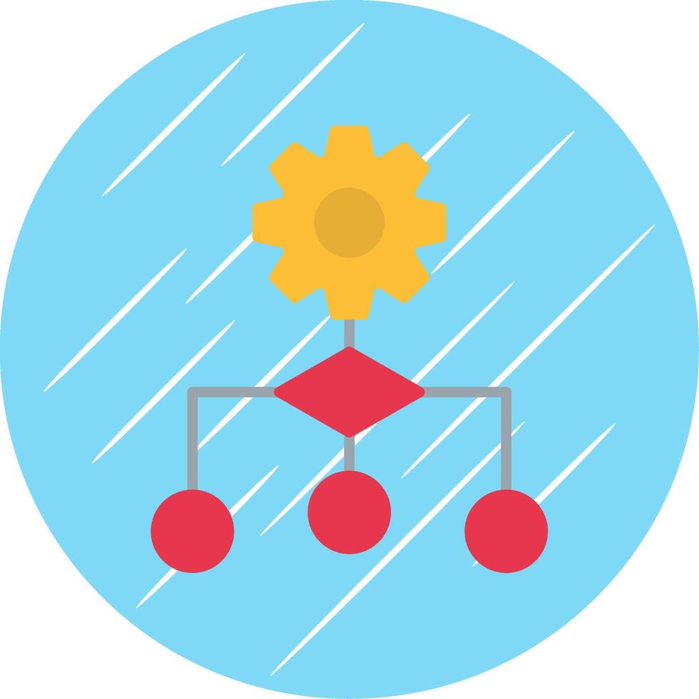Algorithm Flat Circle Icon Design vector