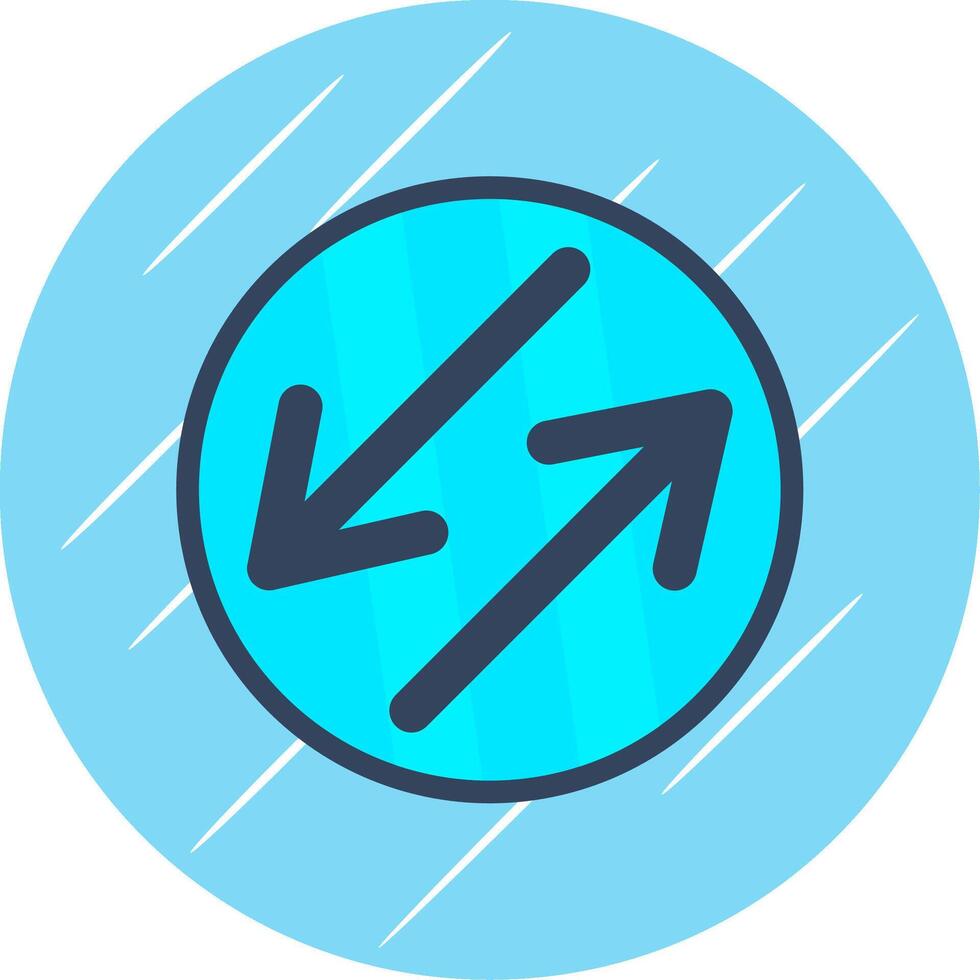 Swap Flat Circle Icon Design vector