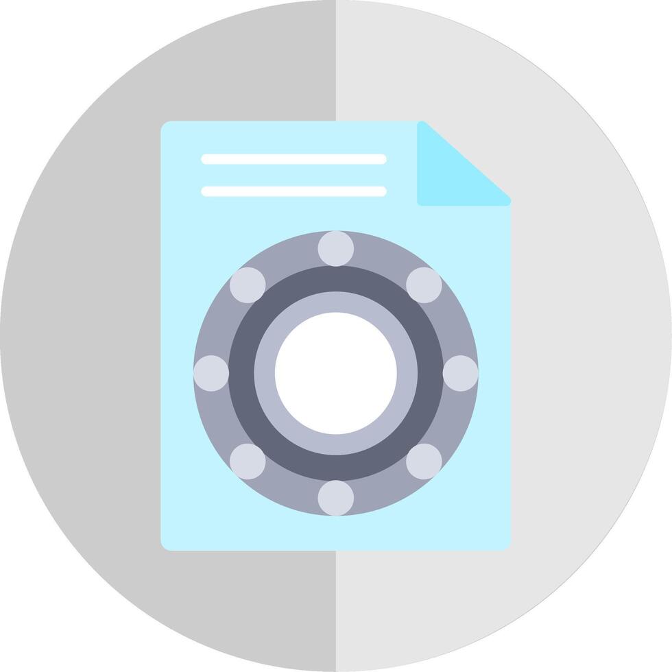Ball Bearing Flat Scale Icon Design vector