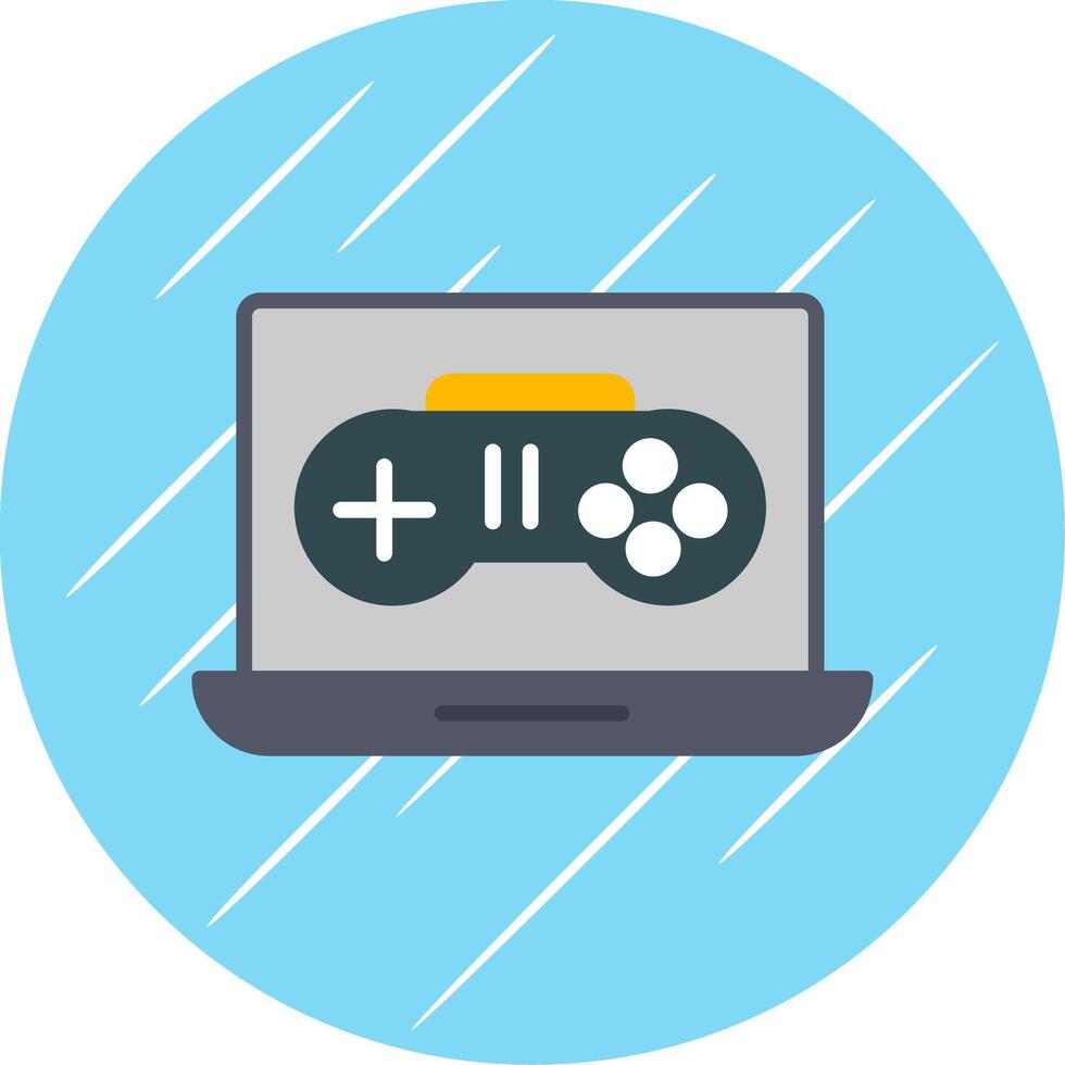 Game Development Flat Circle Icon Design vector