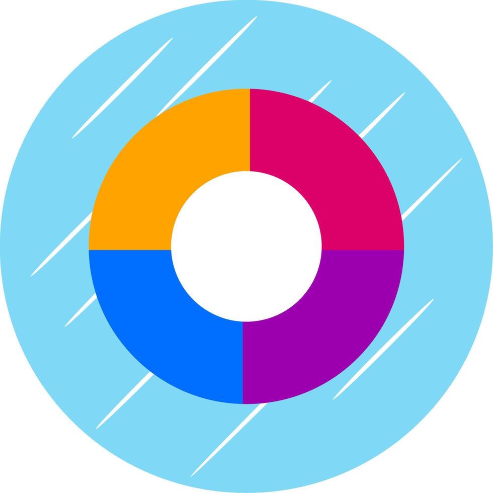 Color Wheel Flat Circle Icon Design vector