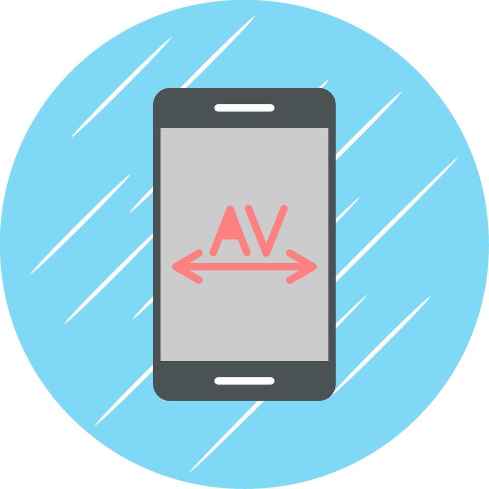 Kerning Flat Circle Icon Design vector