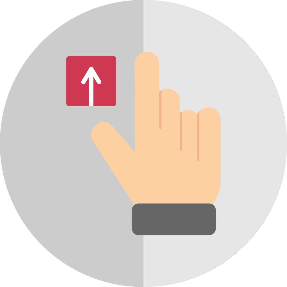 Hand Tap Flat Scale Icon Design vector