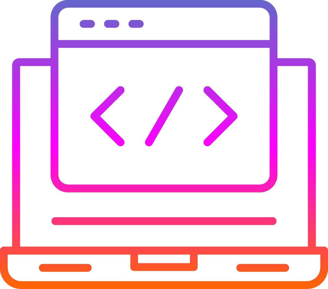Web Development Line Gradient Icon Design vector