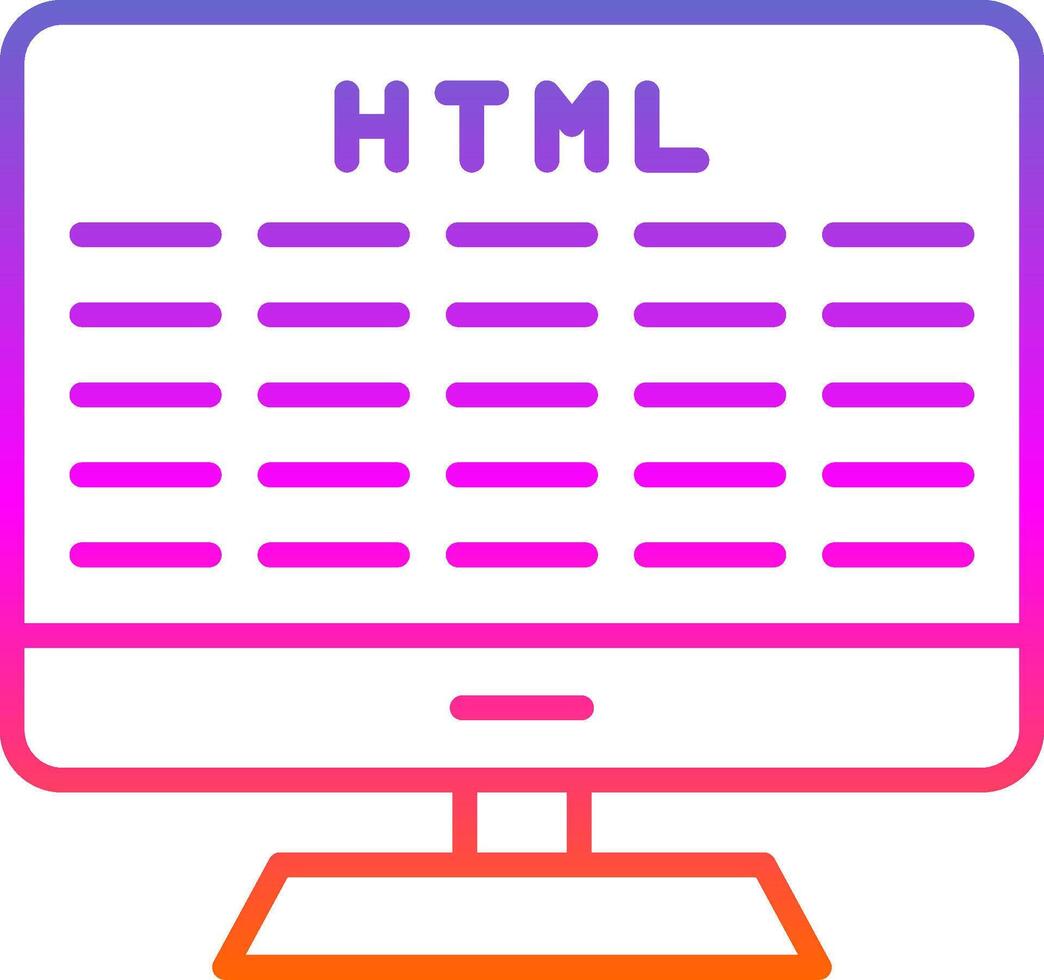 Web Development Line Gradient Icon Design vector