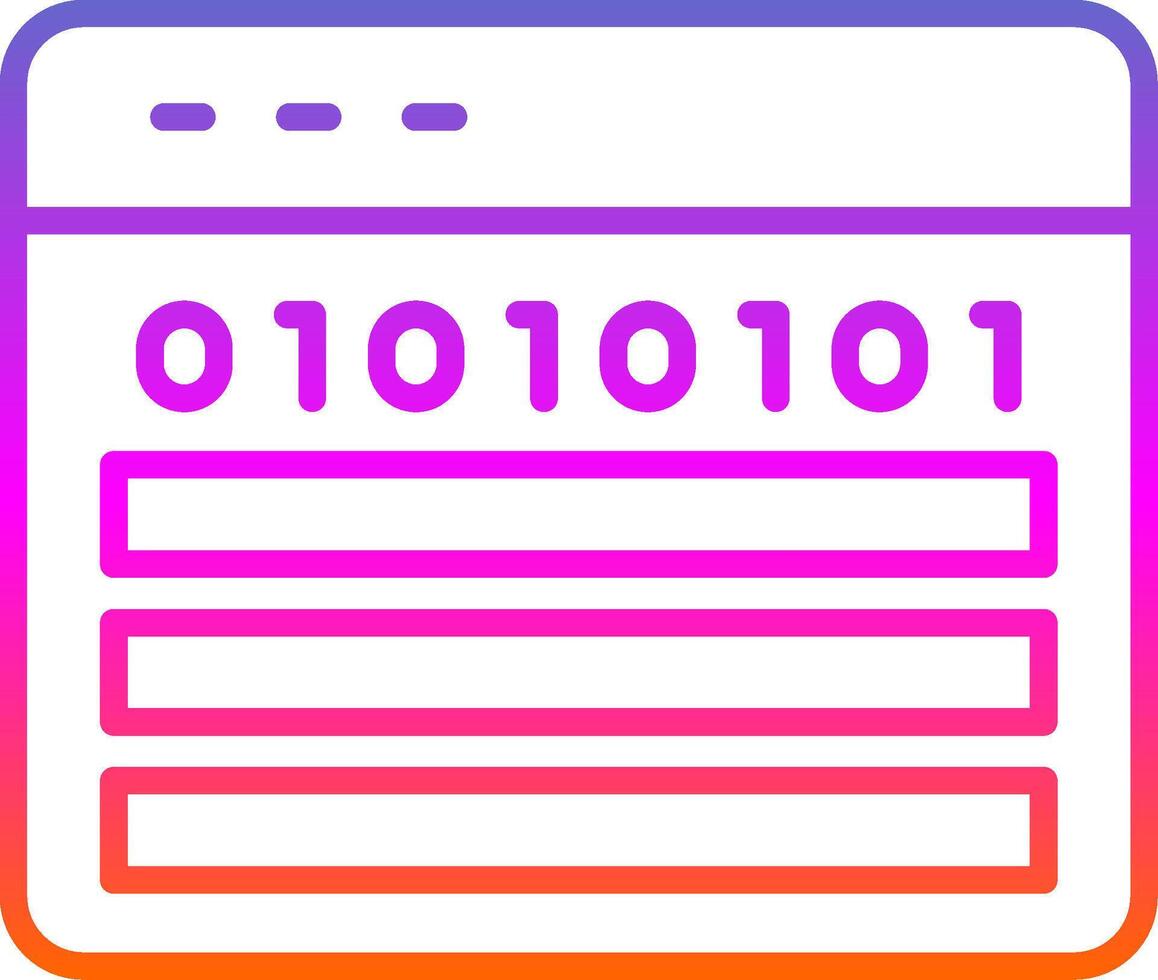 Web Programming Line Gradient Icon Design vector