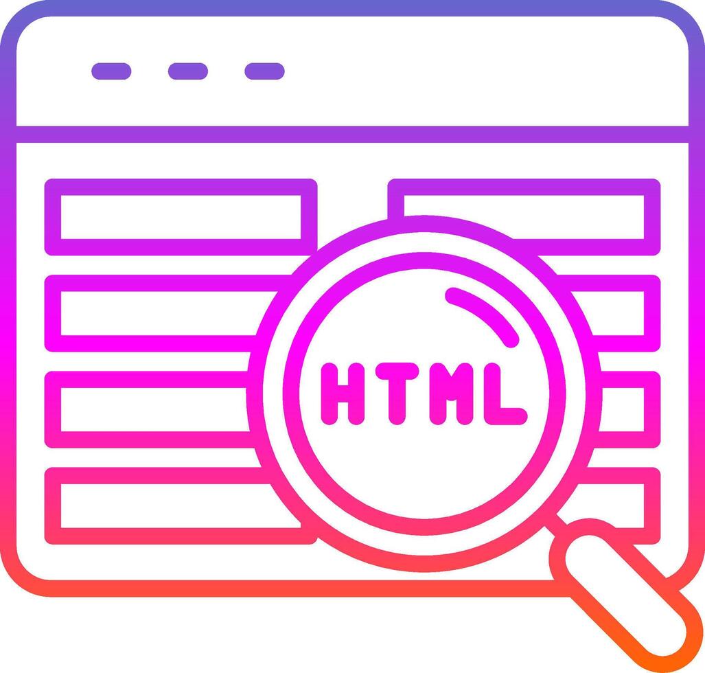 Code Review Line Gradient Icon Design vector