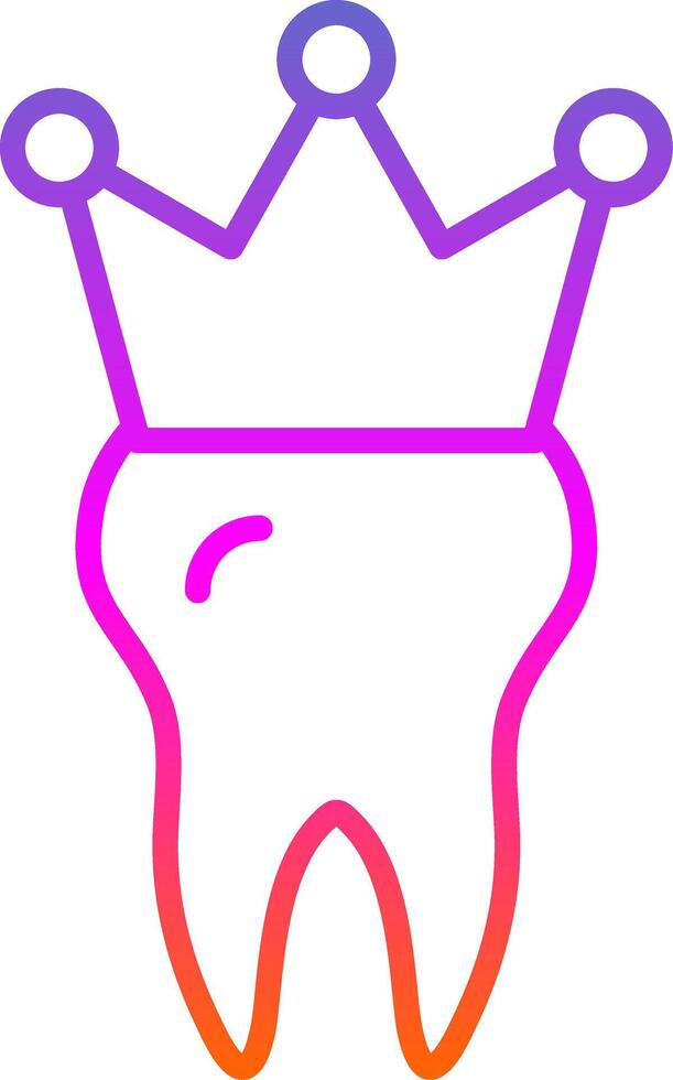 Crown Line Gradient Icon Design vector