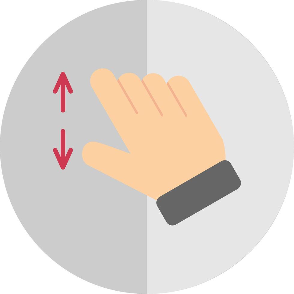 Two Fingers Zoom Flat Scale Icon Design vector