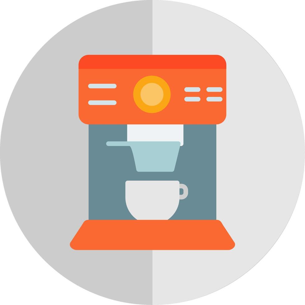 Coffee Machine Flat Scale Icon Design vector