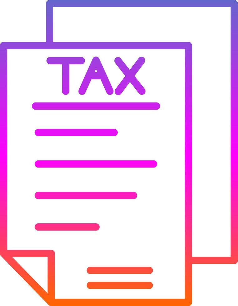 Taxes Line Gradient Icon Design vector