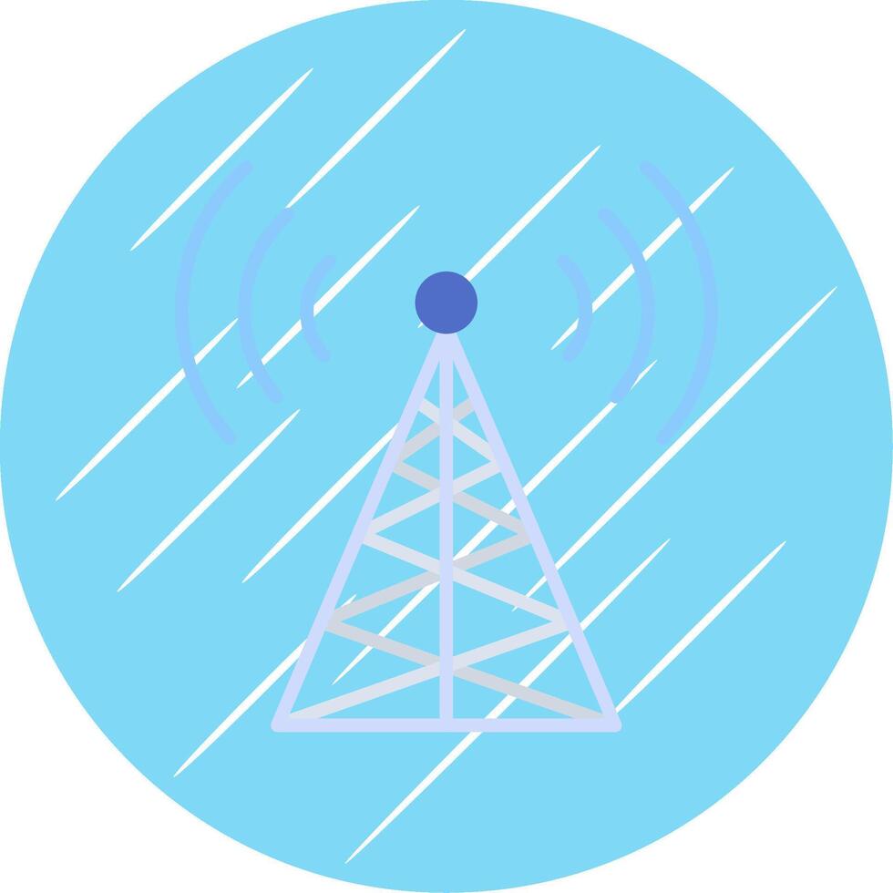 Radio Tower Flat Circle Icon Design vector