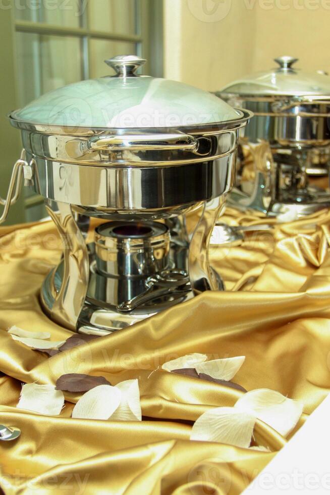 Row of chafing Dishes photo