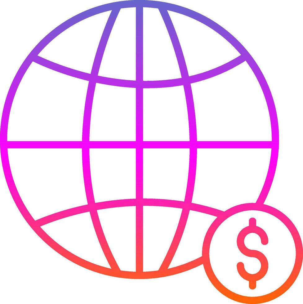 Global Economy Line Gradient Icon Design vector