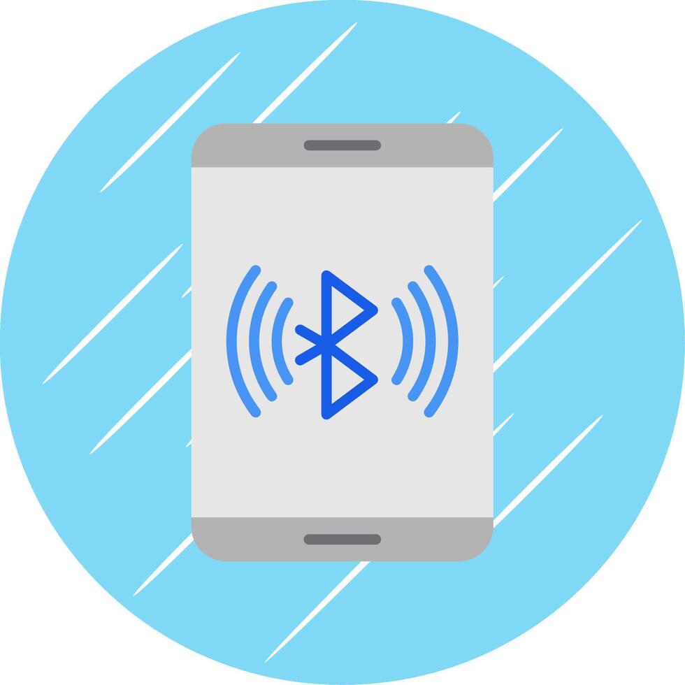Bluetooth Flat Circle Icon Design vector