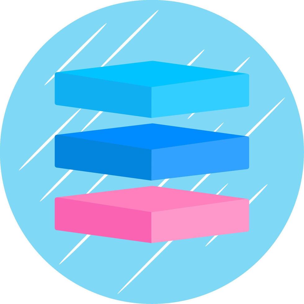 Layers Flat Circle Icon Design vector