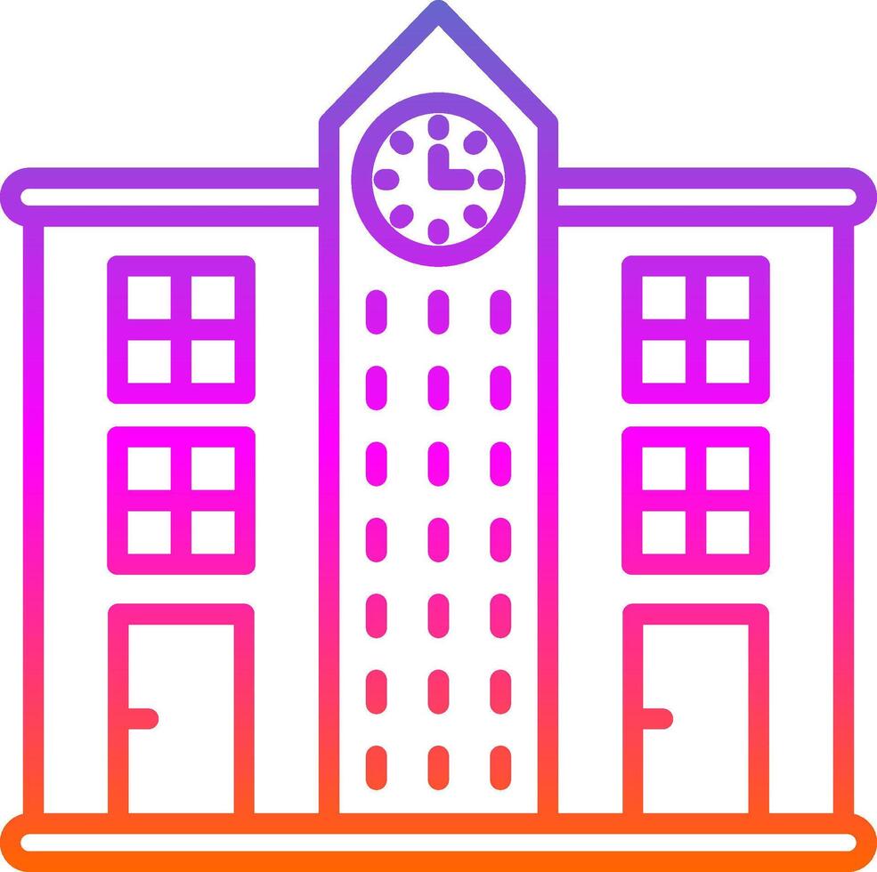 Skyscrapers Line Gradient Icon Design vector