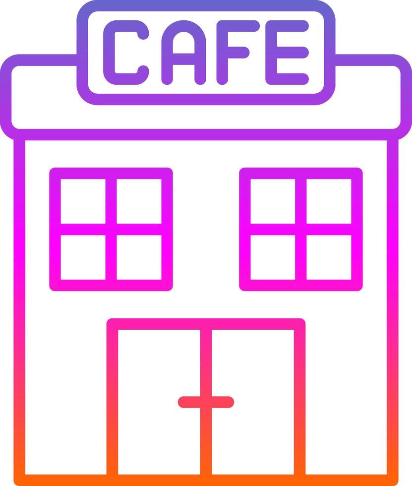Cafe Line Gradient Icon Design vector