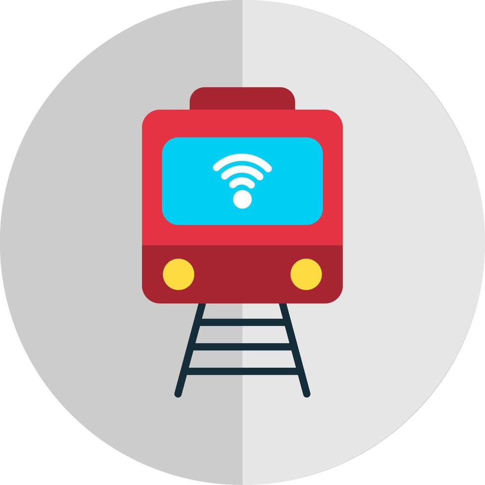 Train Flat Scale Icon Design vector