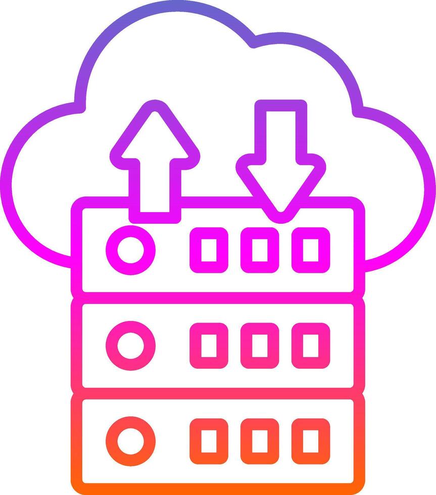 Data Flow Line Gradient Icon Design vector