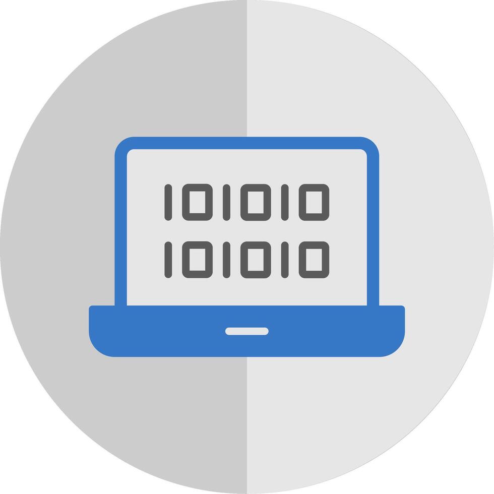 Binary Code Flat Scale Icon Design vector