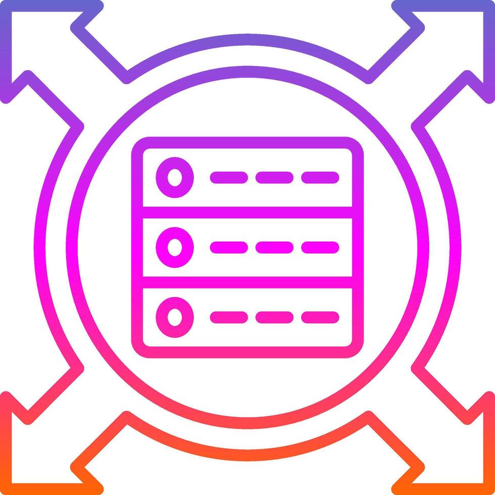 Data Driven Line Gradient Icon Design vector