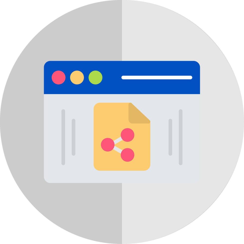 File Sharing Flat Scale Icon Design vector